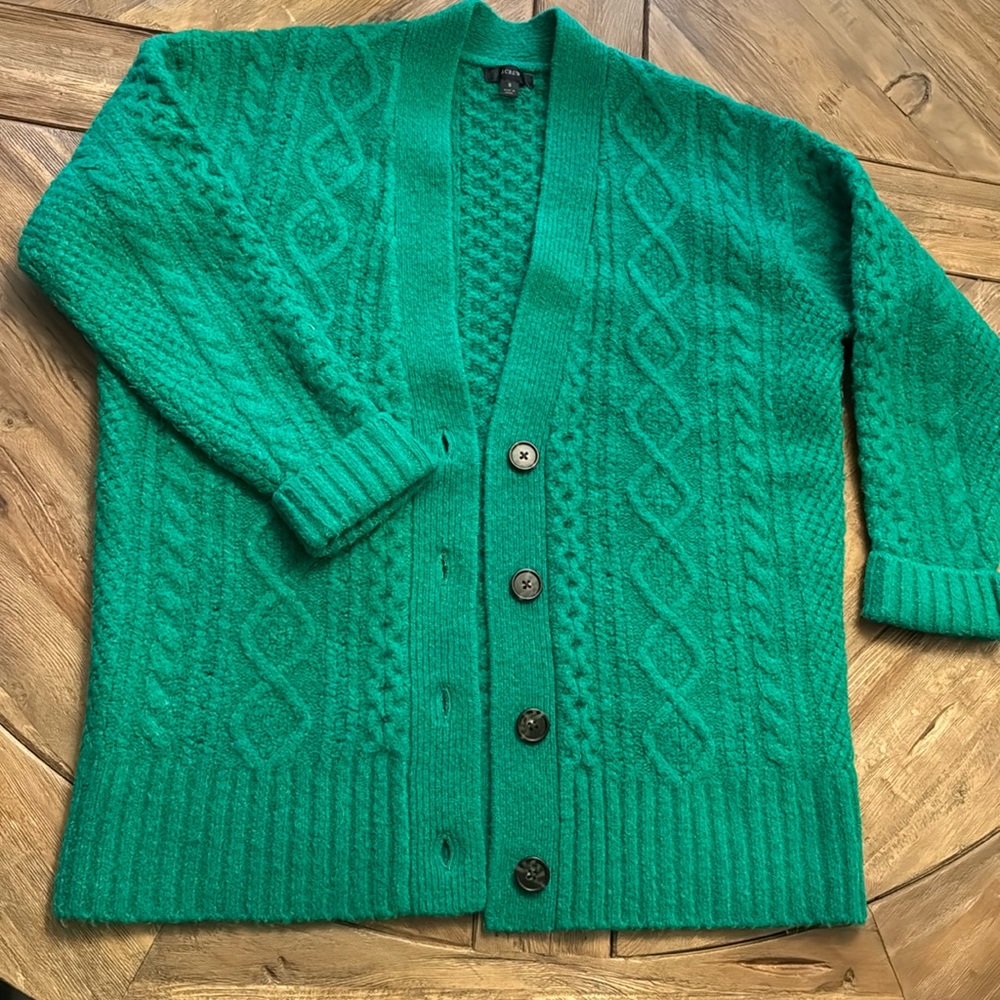 JCrew Kelly Green Cardigan